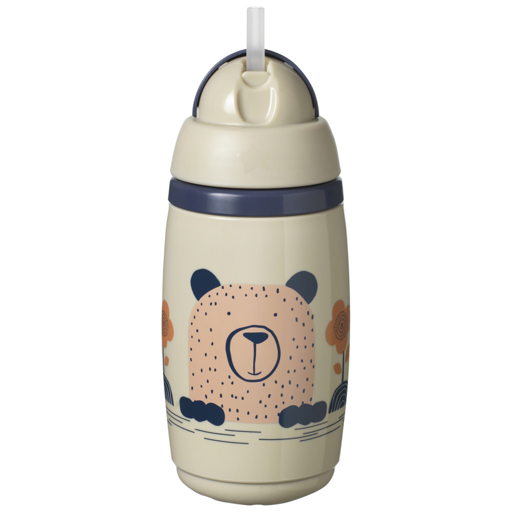 Tommee Tippee Netekoucí termohrnek Superstar s brčkem 266ml 12m+ Grey