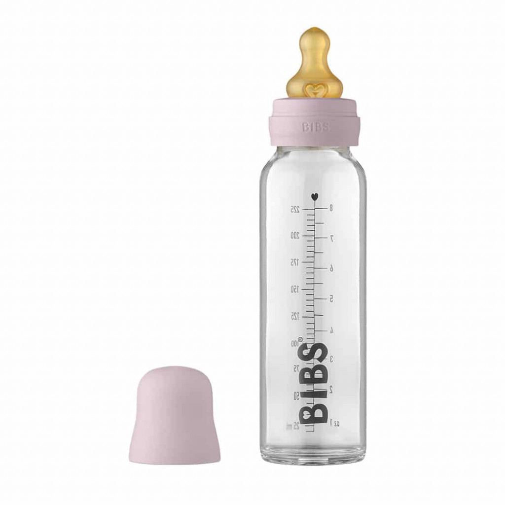 BIBS BIBS Baby Bottle sklenená fľaša 225ml (Dusky Lilac)