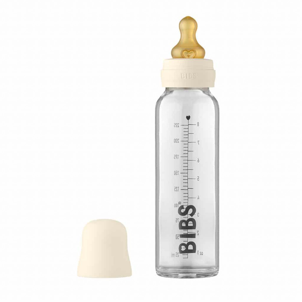 BIBS BIBS Baby Bottle sklenená fľaša 225ml (Ivory)