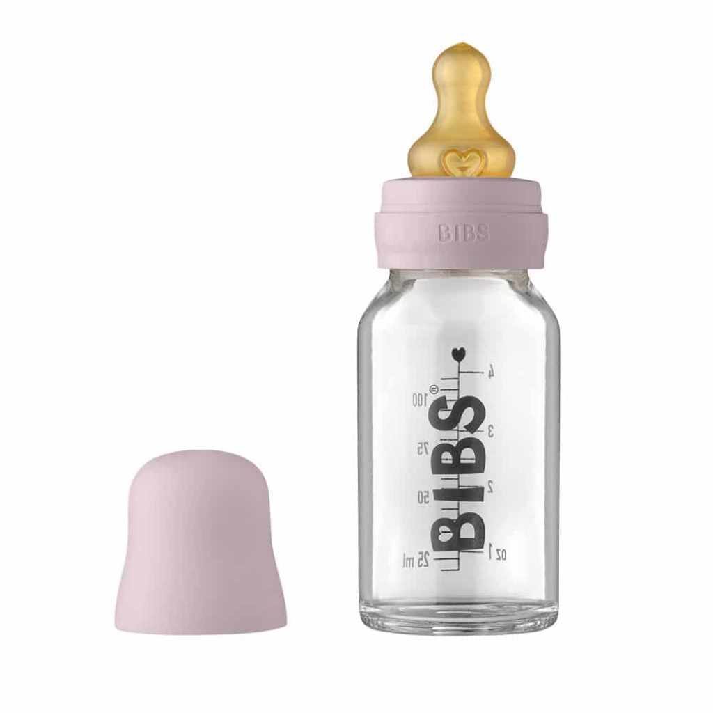 BIBS BIBS Baby Bottle sklenená fľaša 110ml (Dusky Lilac)