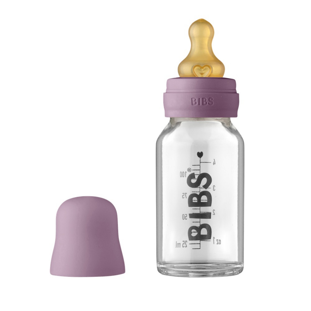 BIBS BIBS Baby Bottle sklenená fľaša 110ml (Mauve)