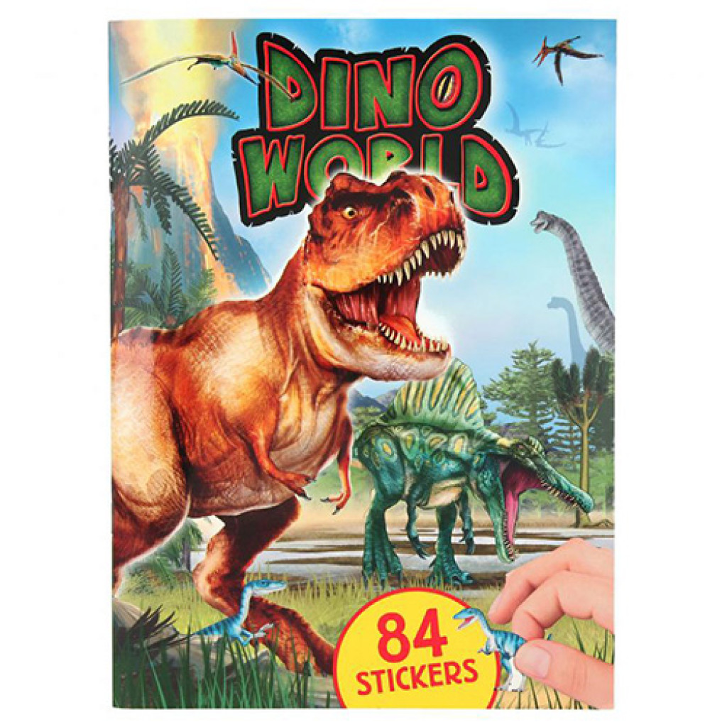 Dino World Kreativní sešit - 84 samolepek 