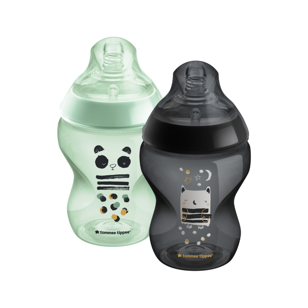 Tommee Tippee Kojenecká láhev C2N potisk Boy 260ml 2ks 0m+