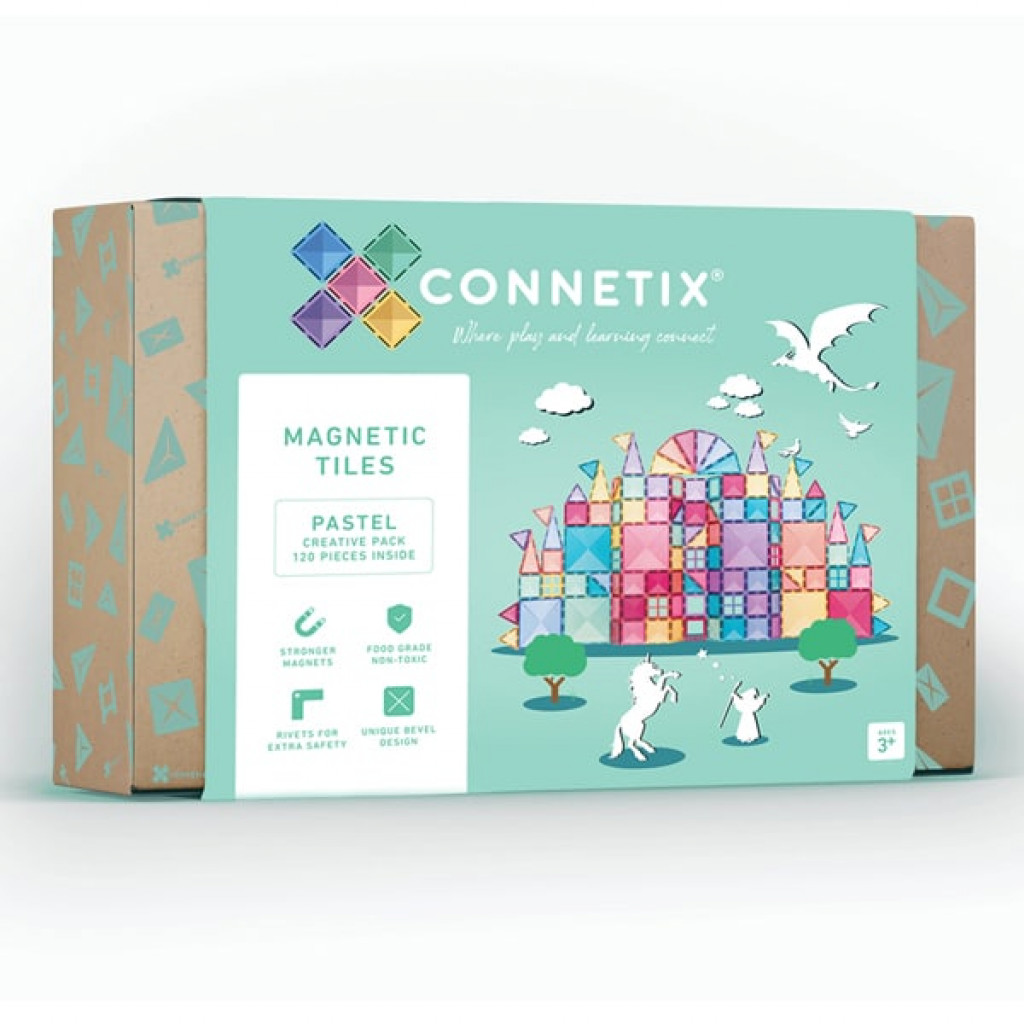 Connetix Magnetická stavebnice - Pastel Creative Pack 120 ks