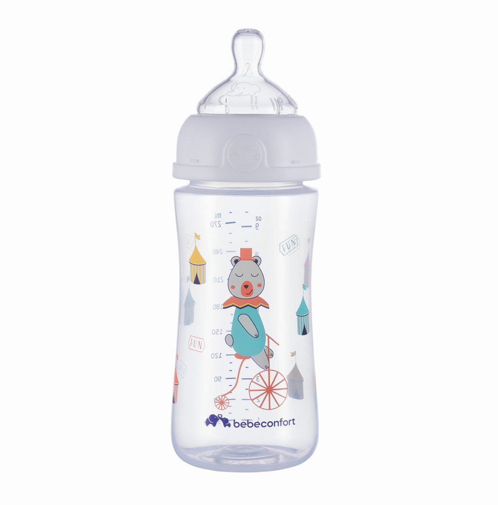 Bebeconfort Kojenecká láhev Emotion 270ml 0-12m White