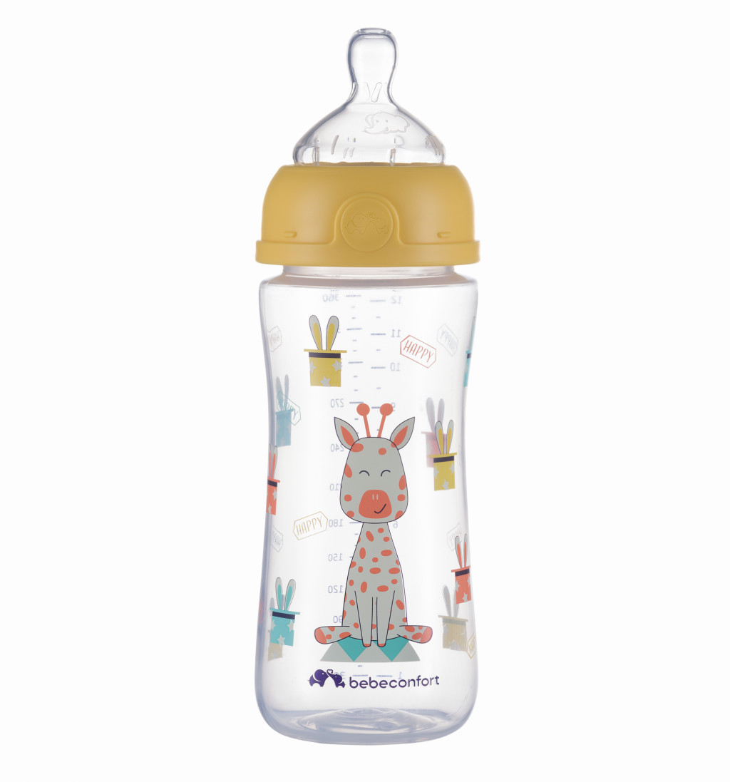 Bebeconfort Kojenecká láhev Emotion 360ml 6m+ Yellow