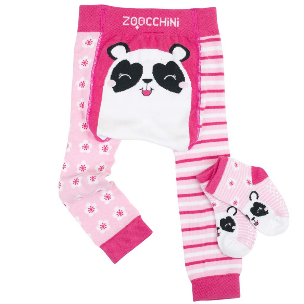 Zoocchini Set legínky a ponožky Panda 6 - 12 m