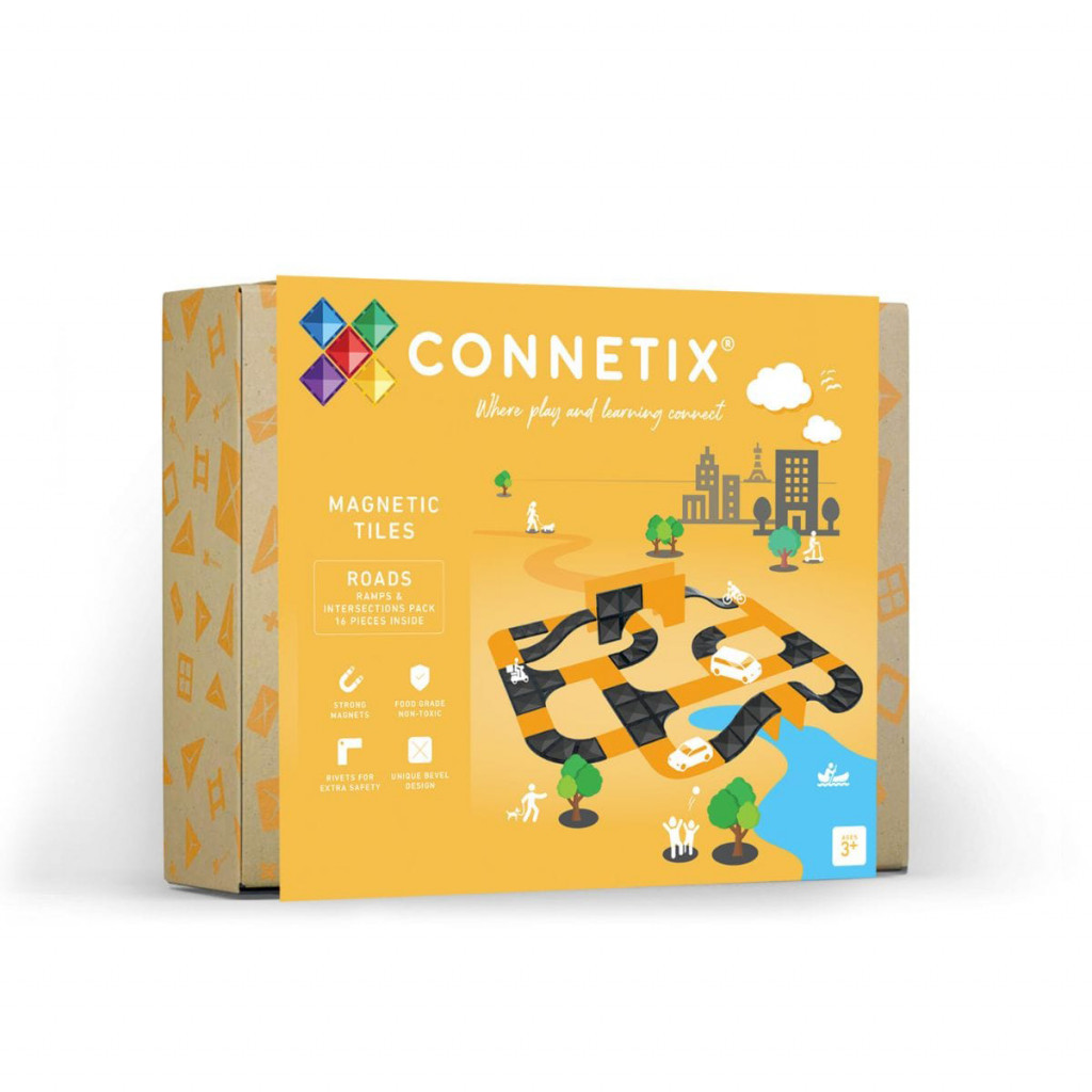 Connetix Magnetická stavebnice - Ramps & Intersections Pack 16 ks