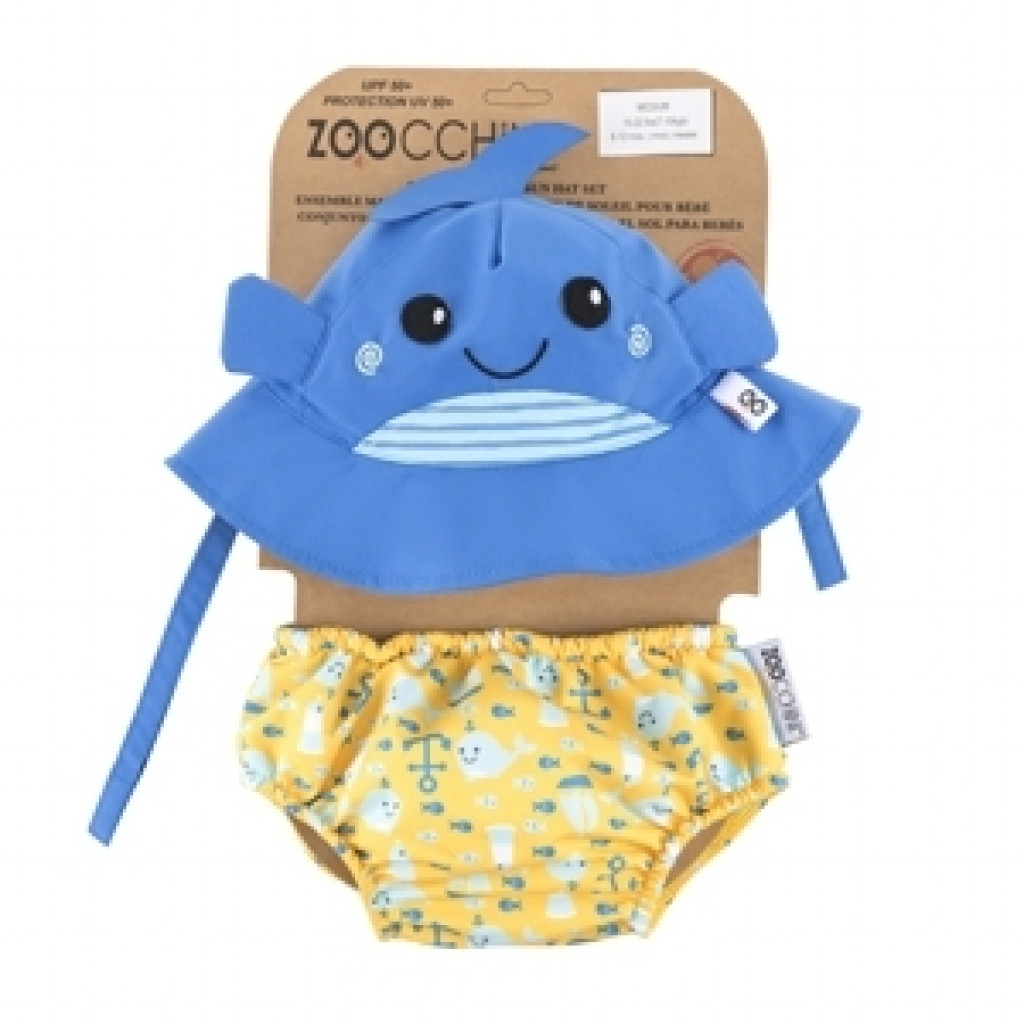 Zoocchini UV Set klobouček a plavky Velryba 6 - 12 m