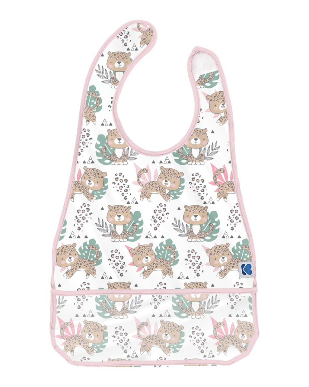 KikkaBoo Bryndák plastový s kapsou Savanna Pattern Pink