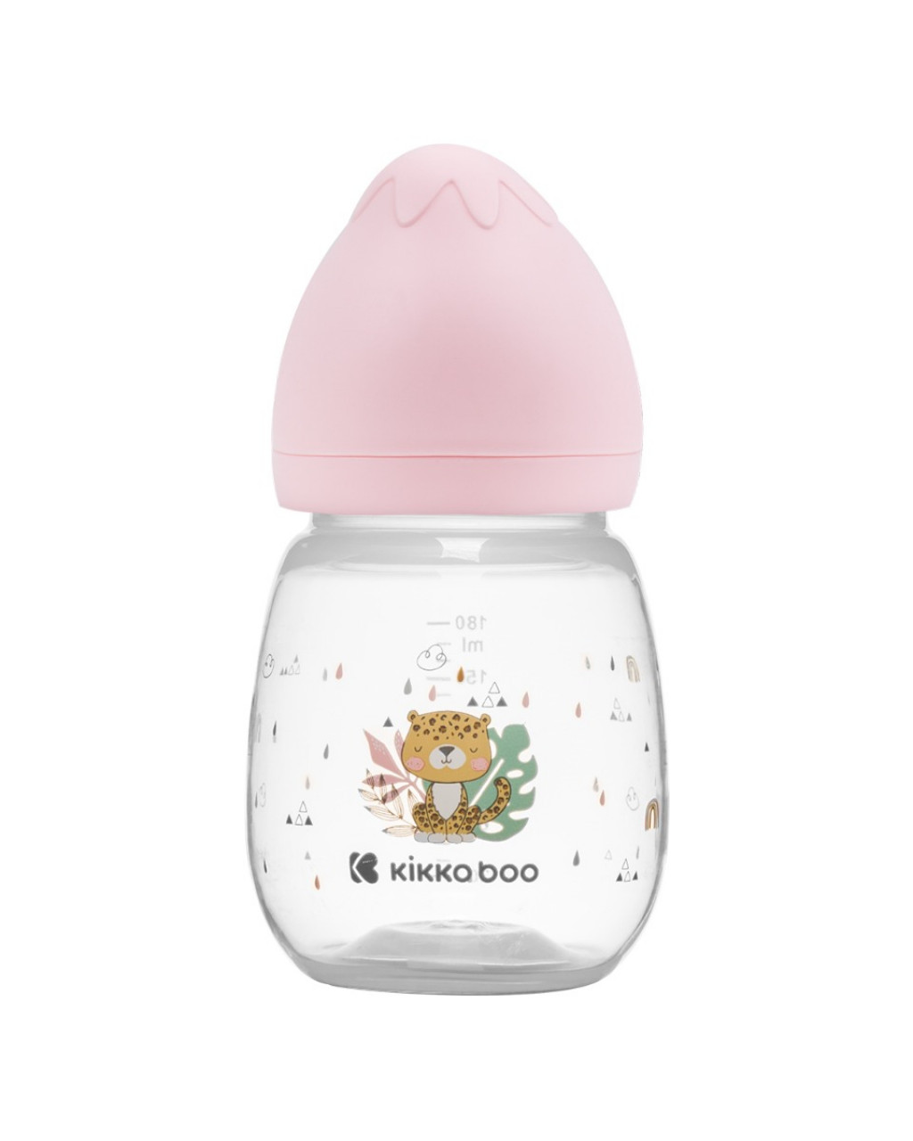 KikkaBoo Kojenecká láhev 180ml 3m+ Savanna Pink