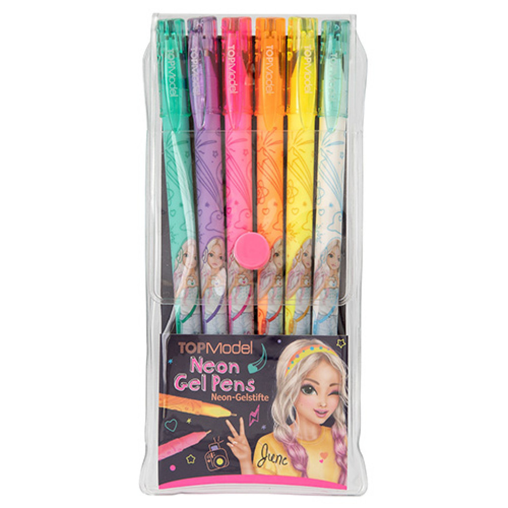 Top Model Neon Gel Pens, 6 barev