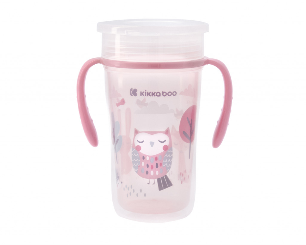 KikkaBoo Hrnek trénovací 360° 300ml 12m+ Owl