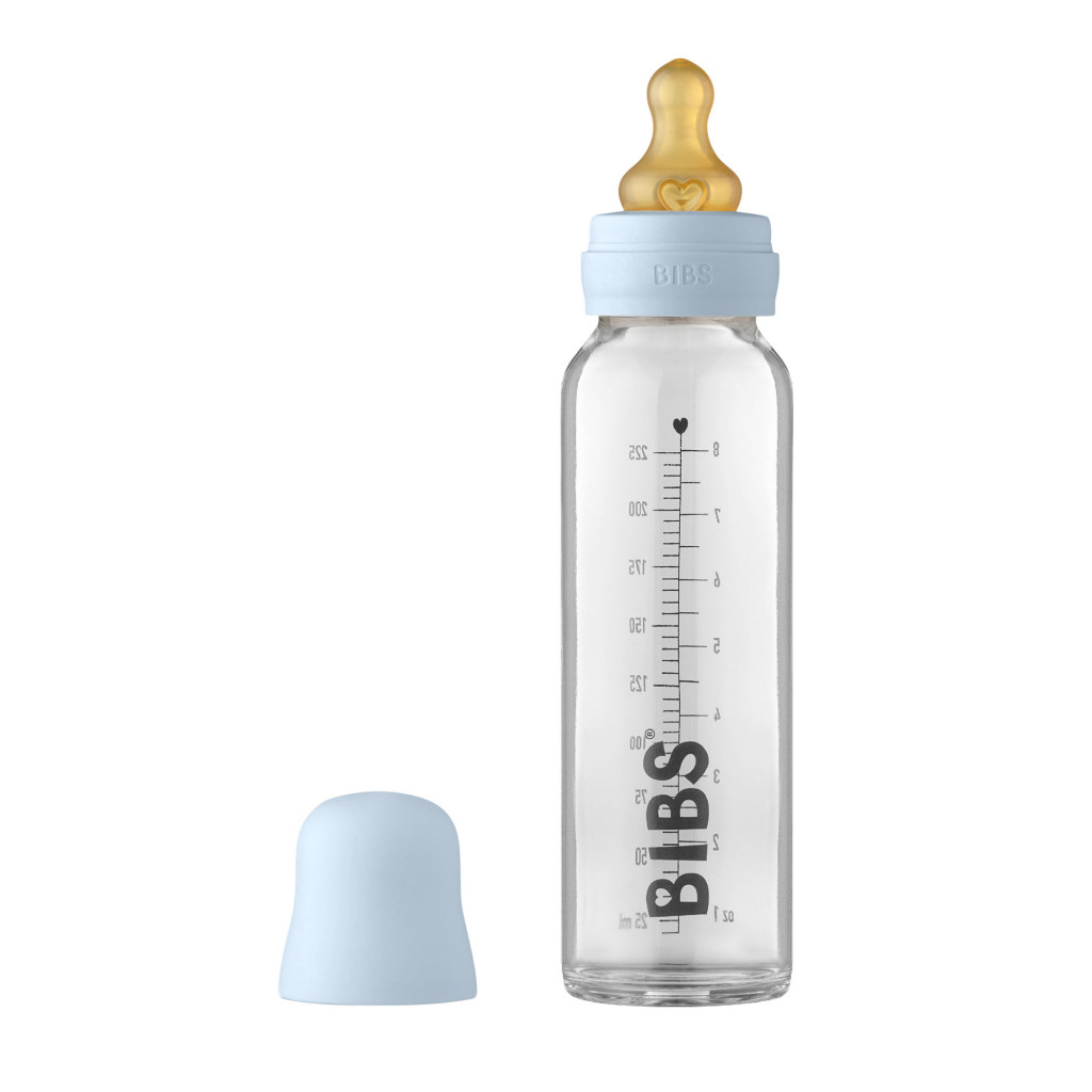 BIBS BIBS Baby Bottle sklenená fľaša 225ml (Baby Blue)