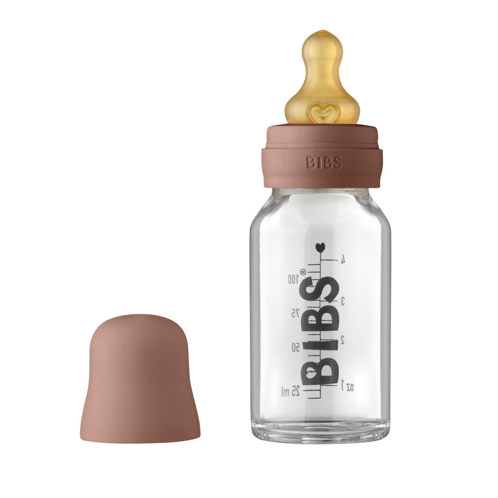 BIBS BIBS Baby Bottle sklenená fľaša 110ml (Woodchuck)