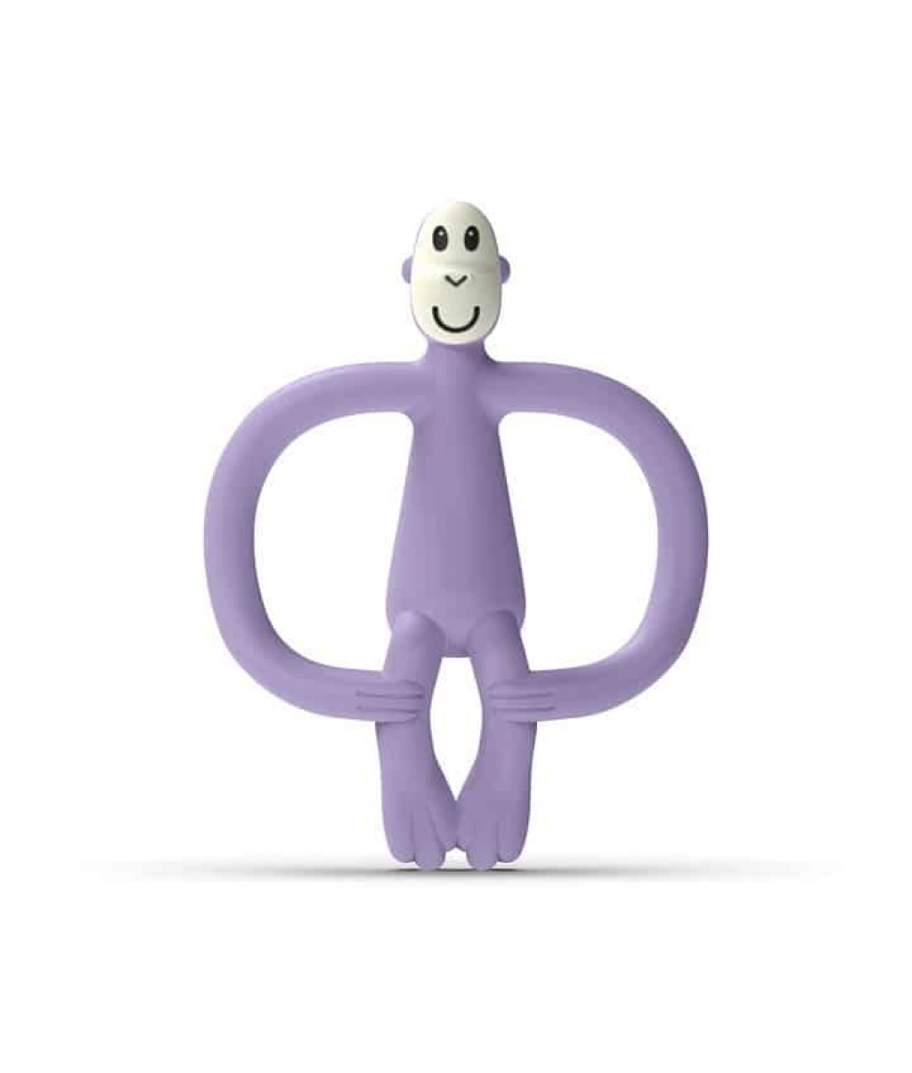 Matchstick Monkey Hryzátko a zubná kefka teether purple