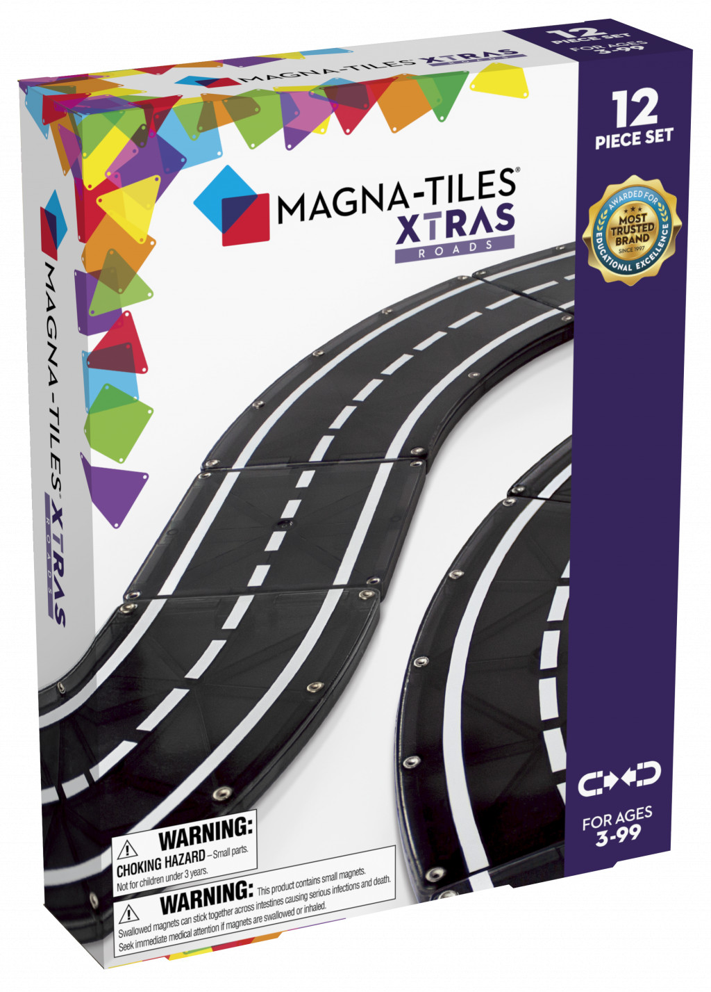 Magna-Tiles Magnetická stavebnice Xtras Roads 12 dílů