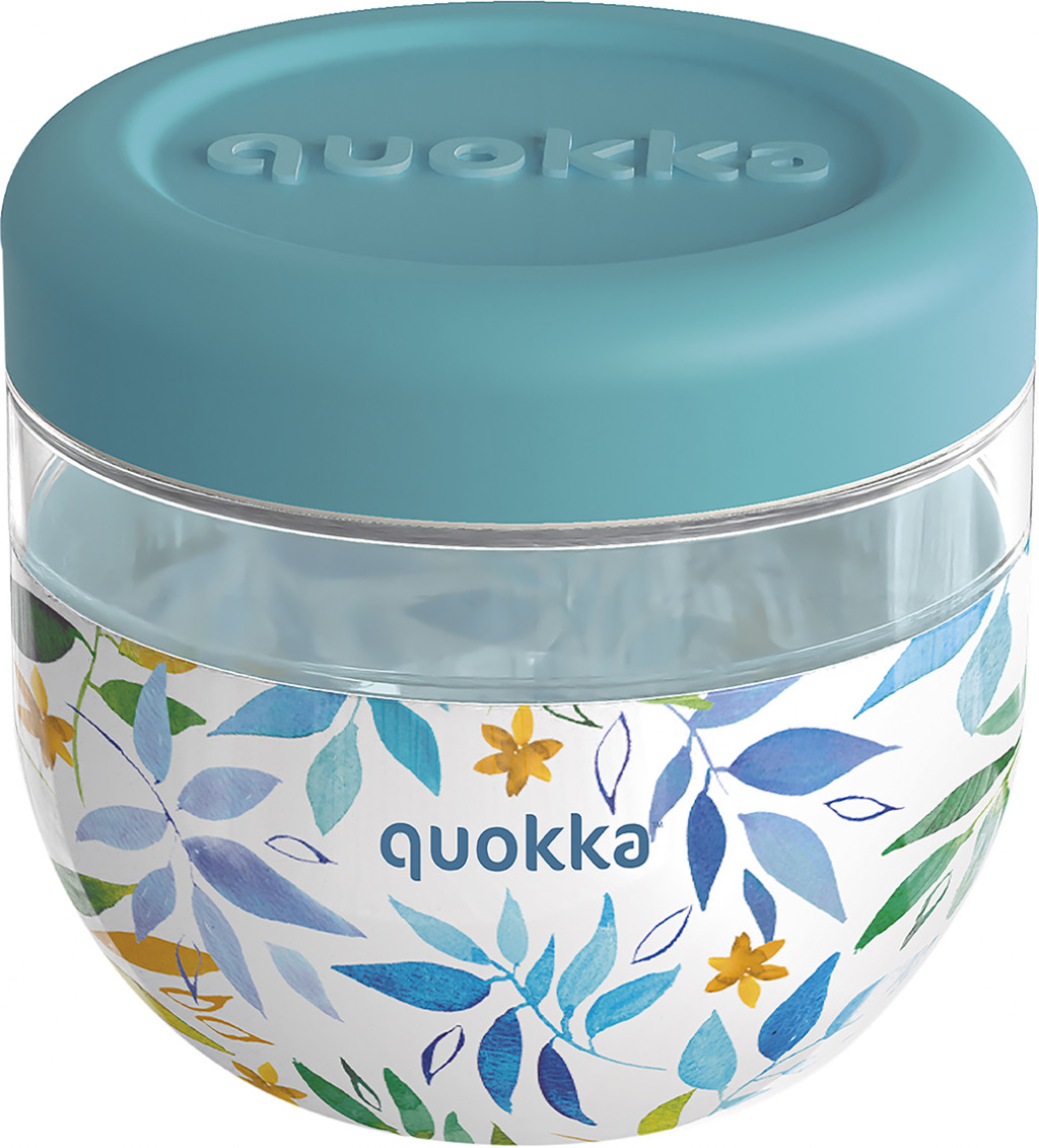 Quokka Plastová nádoba na jídlo Bubble Watercolor Leaves 770 ml