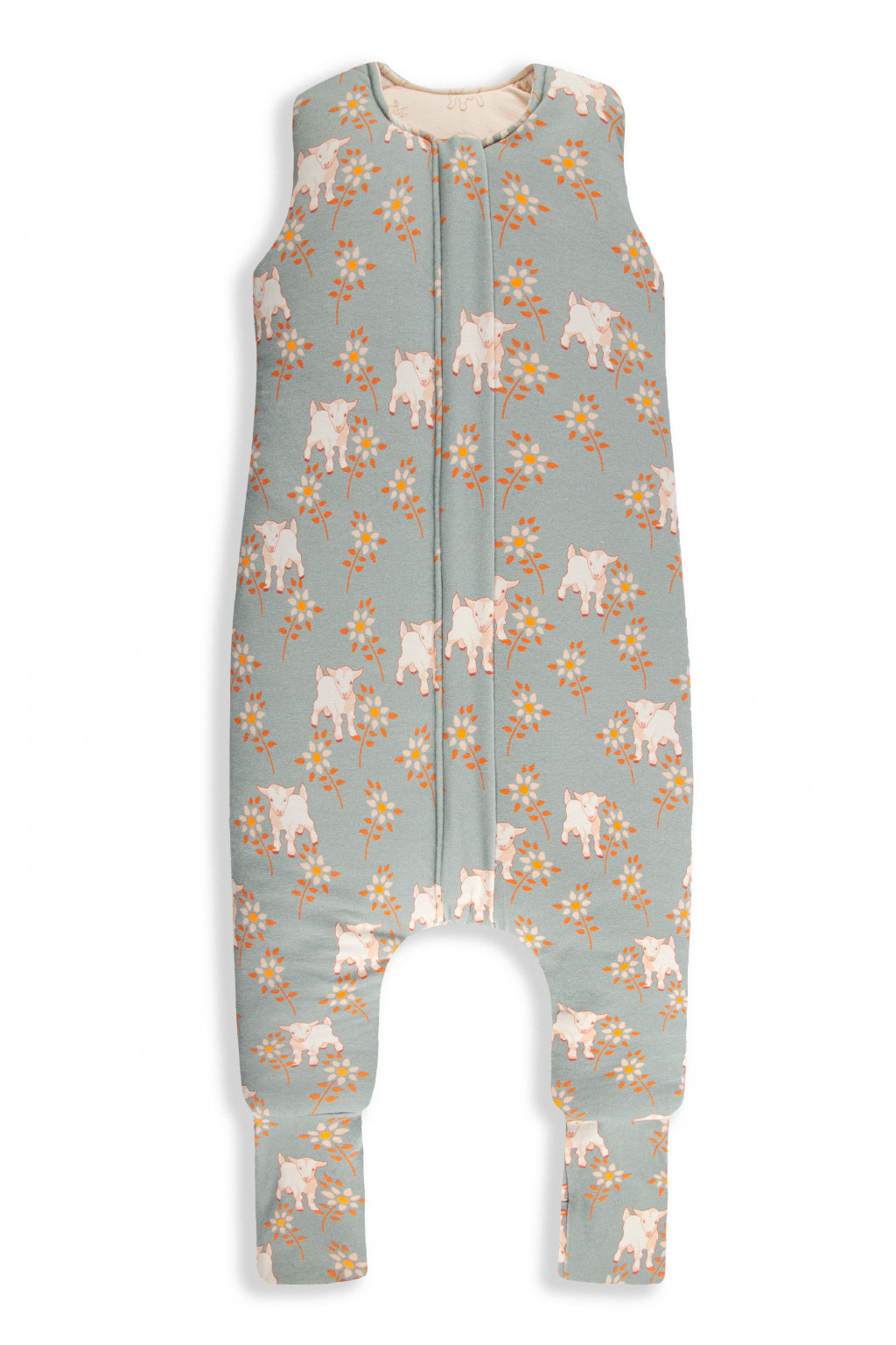 Sleepee Celoroční spací pytel s nohavicemi Sleepee Vintage Animals Sky Blue/Cream M