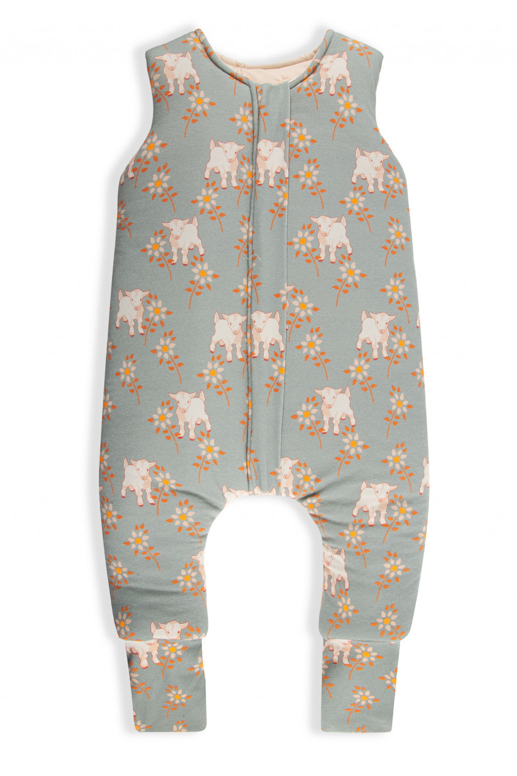 Sleepee Celoroční spací pytel s nohavicemi Sleepee Vintage Animals Sky Blue/Cream XS