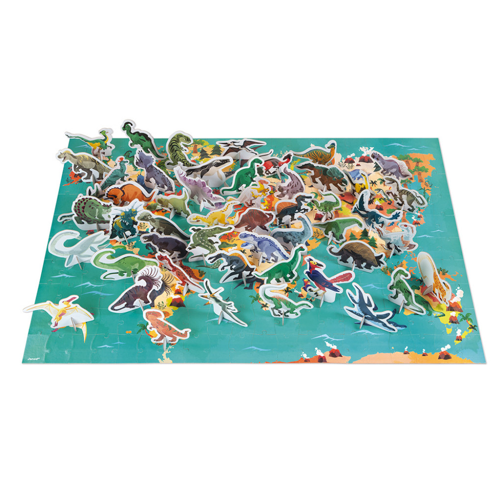 Janod Vzdělávací puzzle Dinosauři 200 ks