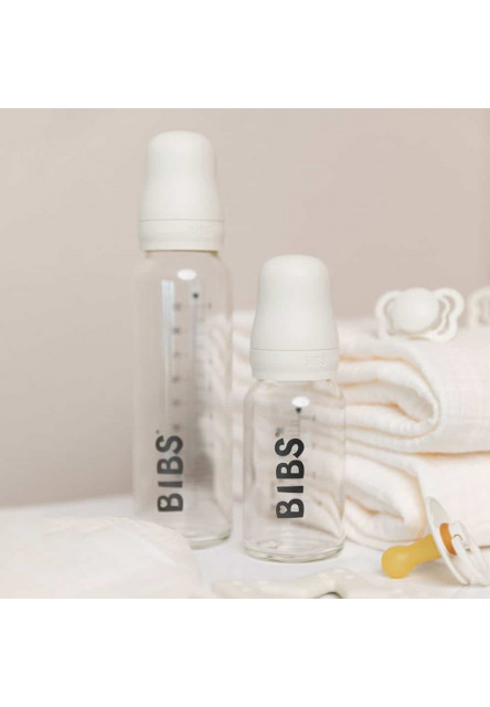 BIBS Baby Bottle sklenená fľaša 225ml (Ivory)