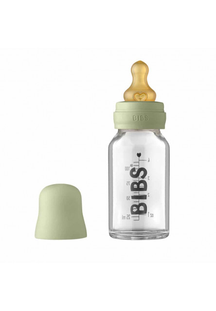 BIBS Baby Bottle sklenená fľaša 110ml (Sage) BIBS