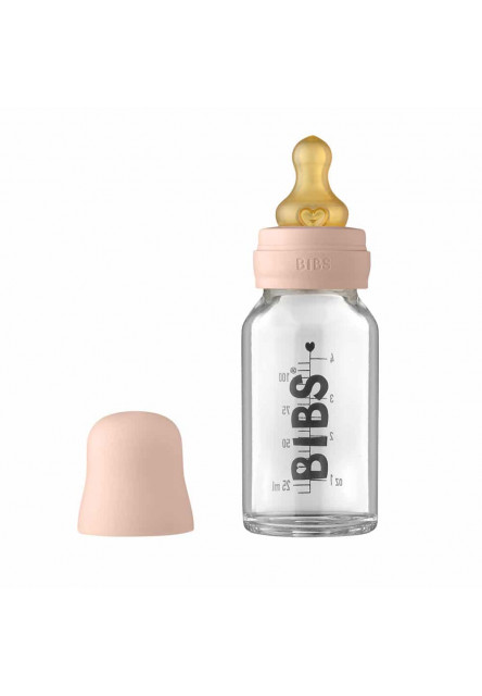 BIBS Baby Bottle sklenená fľaša 110ml (Blush) BIBS