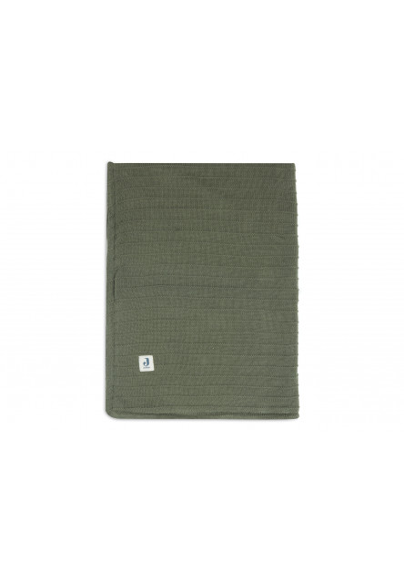 Deka pletená / samet 75x100 cm Pure Knit Leaf Green