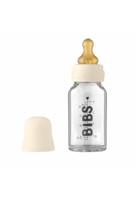 BIBS Baby Bottle sklenená fľaša 110ml (Dusky Lilac)