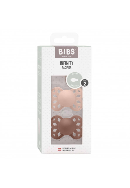 BIBS Infinity symetrické cumlíky zo silikónu 2ks - veľkosť 2 (Blossom / Dusky Lilac)