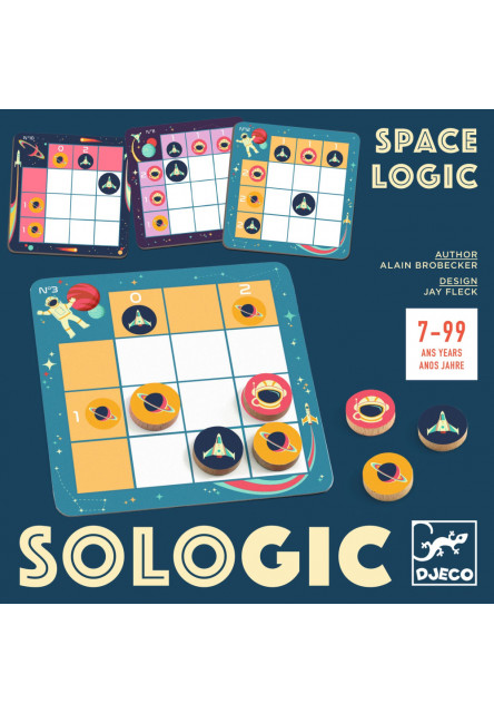 Kozmologik (Space Logic): stolová hra, hlavolam na princípe sudoku (Sologic) DJECO