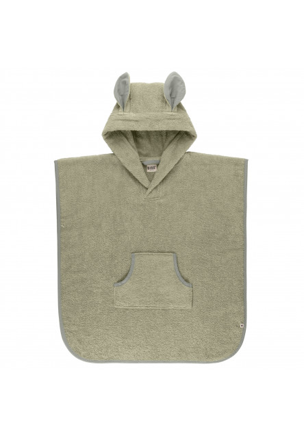 BIBS Kangaroo froté pončo z BIO bavlny (Sage) BIBS