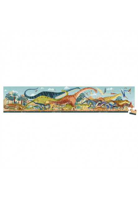 Panoramatické puzzle v kufříku Dinosauři Dino 100 ks