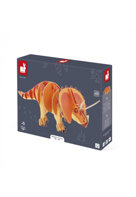 Dřevěné 3D puzzle Dinosaurus Triceratops Dino 32 ks