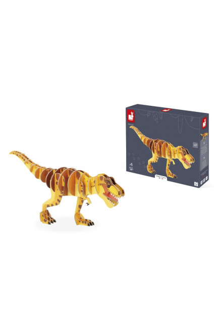 Dřevěné 3D puzzle Dinosaurus T-Rex Dino 27 ks Janod