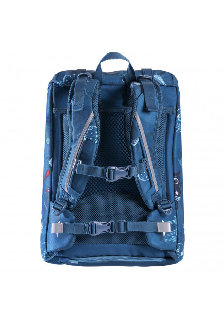 Školní batoh Retro Ninja Blue 22L