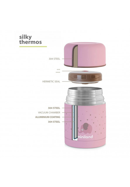 Termoska Silky na jídlo Pink 600ml