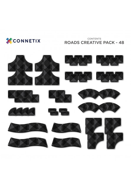 Magnetická stavebnice - Creative Roads Pack 48 ks