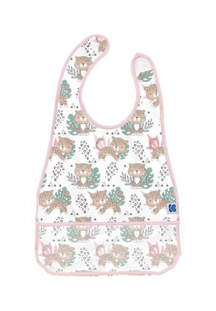 Bryndák plastový s kapsou Savanna Pattern Pink KikkaBoo