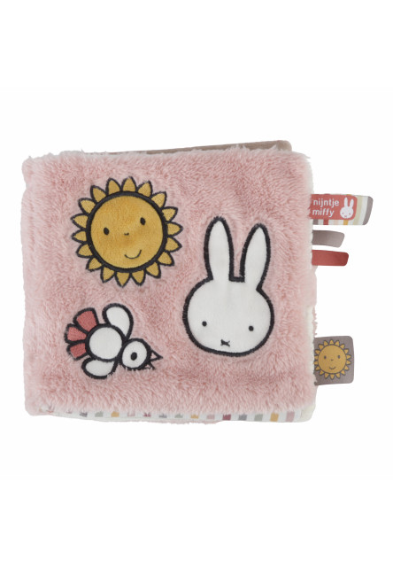 Textilní knížka s aktivitami králíček Miffy Fluffy Pink Little Dutch