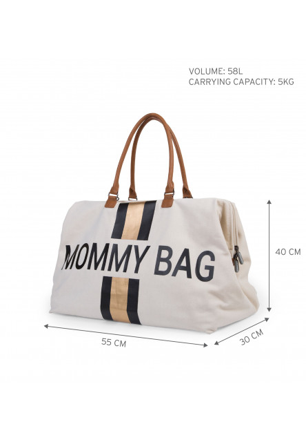 Přebalovací taška Mommy Bag Off White / Black Gold