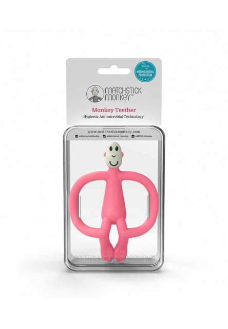 Hryzátko a zubná kefka teether pink