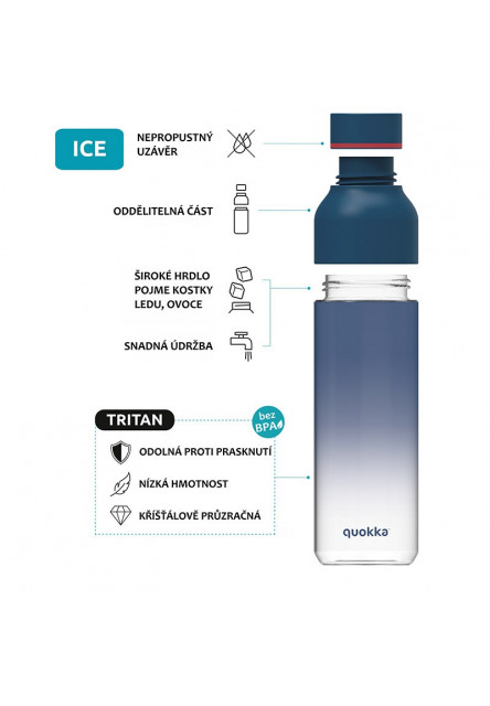 Plastová láhev Ice Black 840 ml