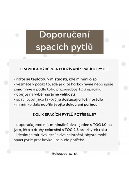 Celoroční spací pytel s nohavicemi Sleepee Bloom/Černé tečky XS