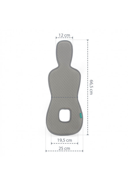 Priedušná podložka do autosedačky Breeze sk. 0+, Ice Grey
