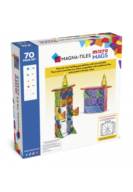 Magnetická stavebnice microMAGS Deluxe Set 70 dílů