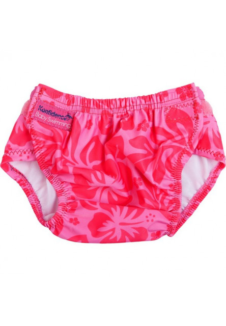 Aquanappy nastavitelné plavky Pink hibiscus Konfidence