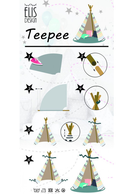 Teepee stan set Biely anjelik varianta: standard